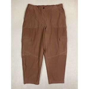 Lululemon Pants Womens 33 Brown Wide Leg Cropped Utility Cargo Relaxed High Rise